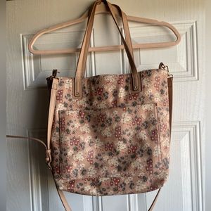 LC Lauren Conrad Convertible Floral Tote Bag